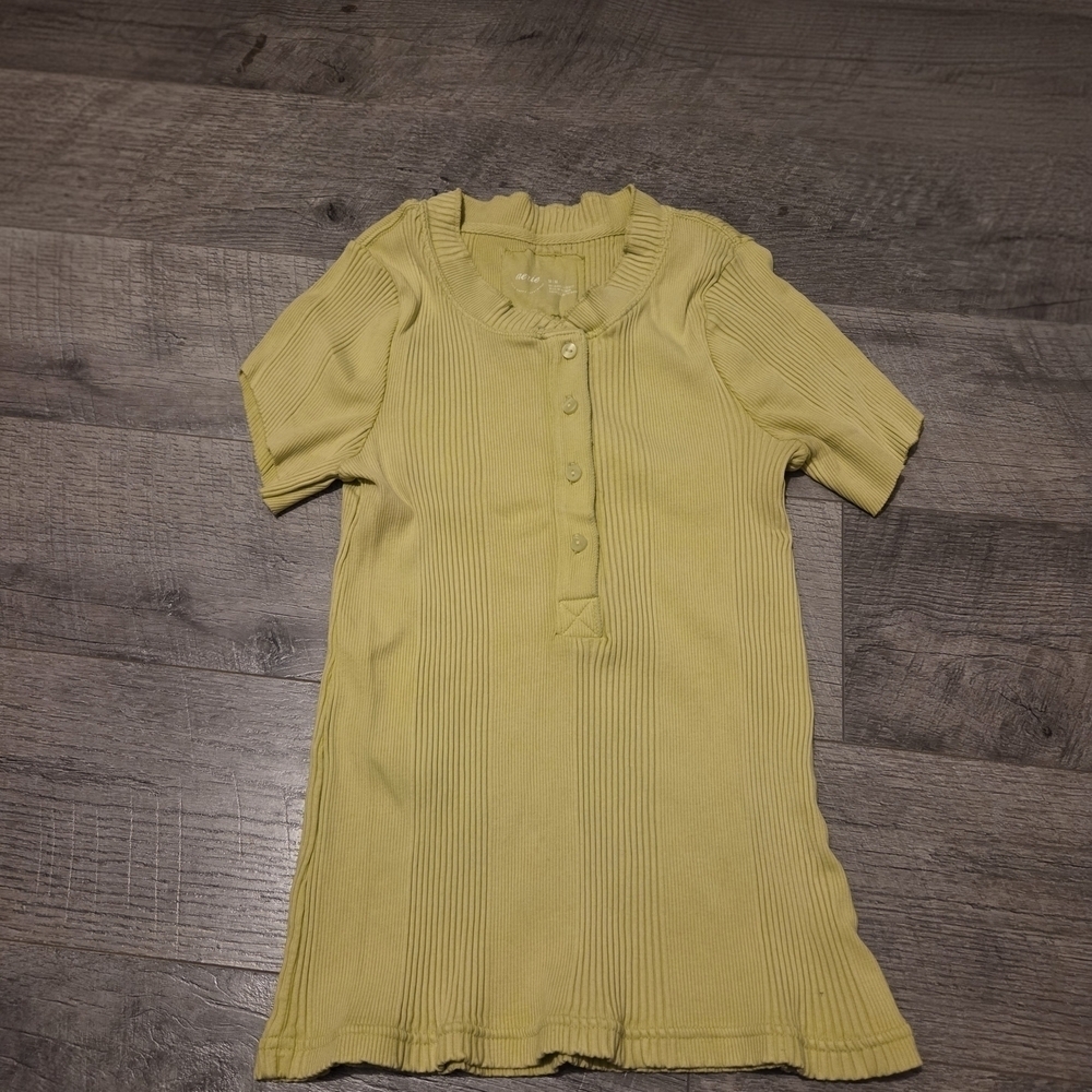 Aerie Yellow Ribbed Top